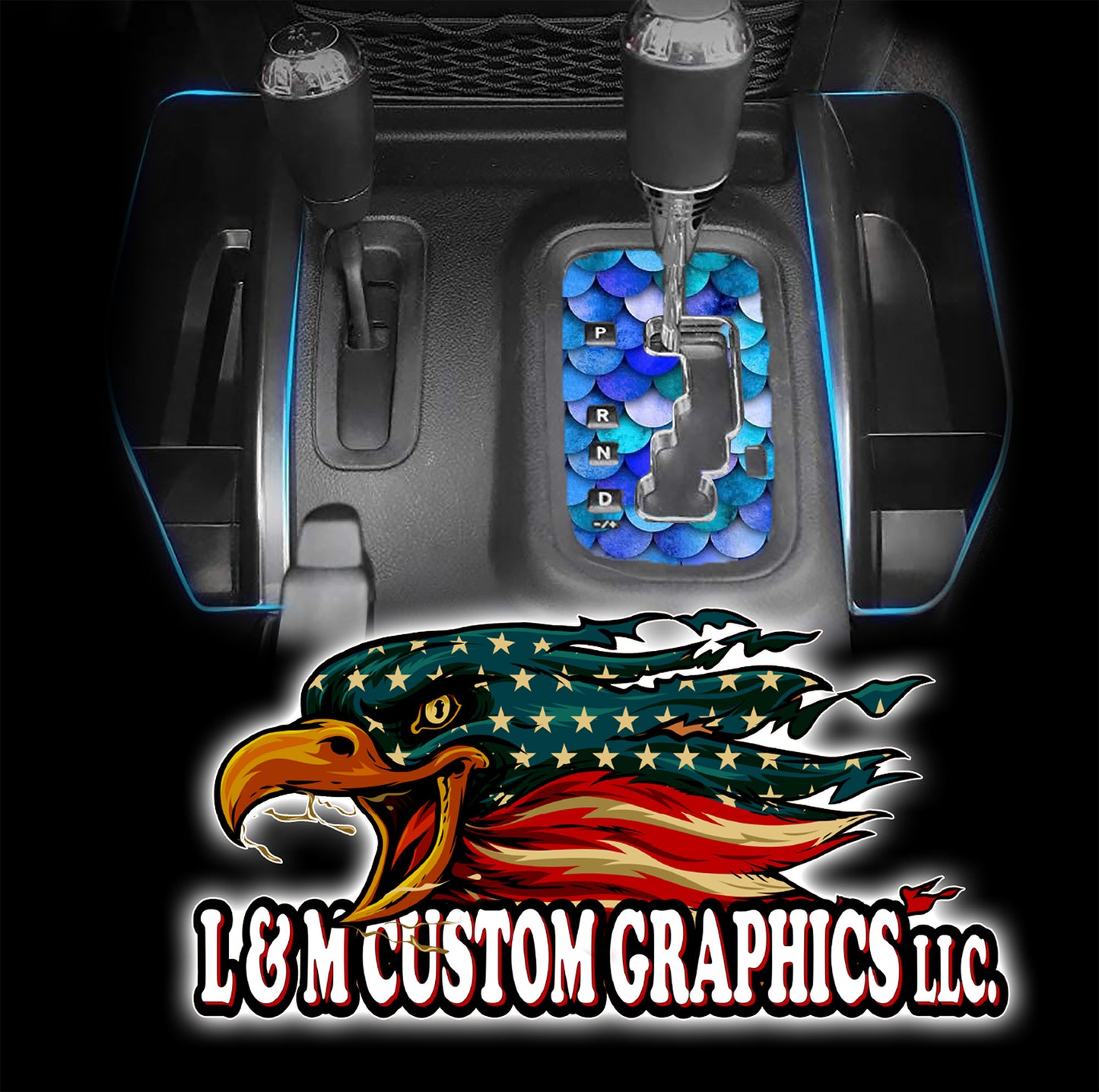 Mermaid scales JK Shifter decal