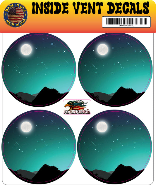 Inside vent decals Mountain Nights