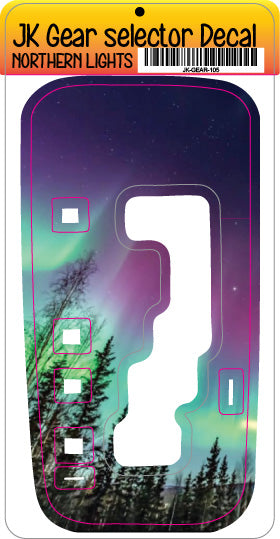 Northern lights JK Shifter decal