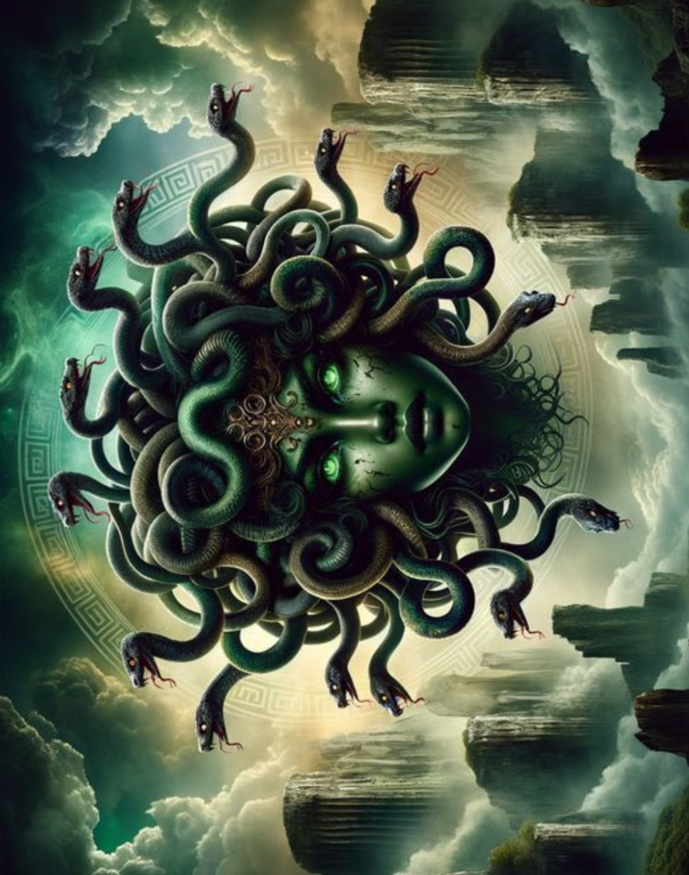 Medusa head hood decal