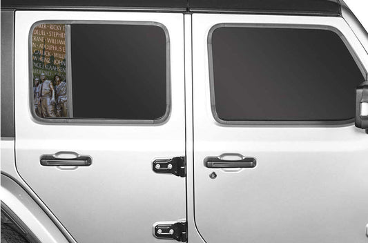 Side door window decal Welcome Back 191