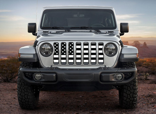 Black and White Flag grill insert