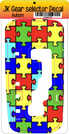 Autism Puzzel JK Shifter decal