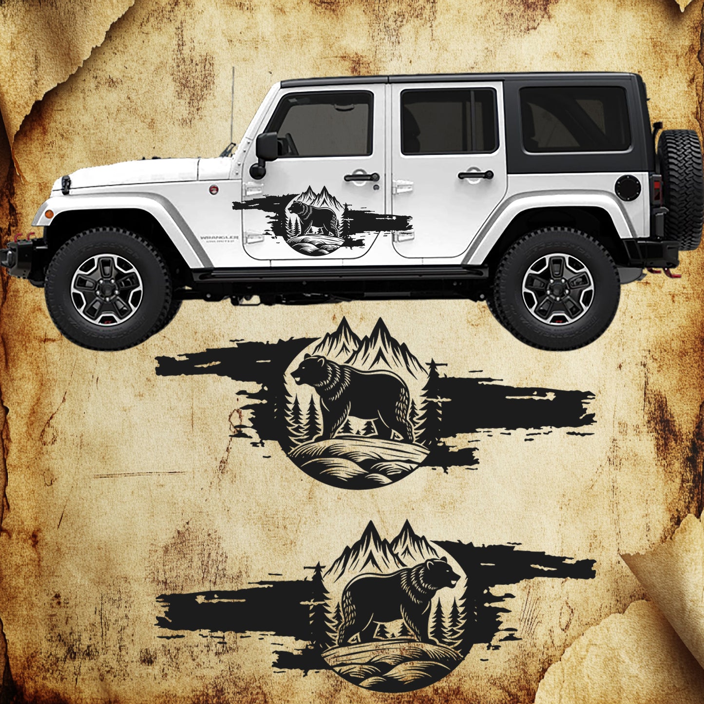Jeep Door decals BEAR