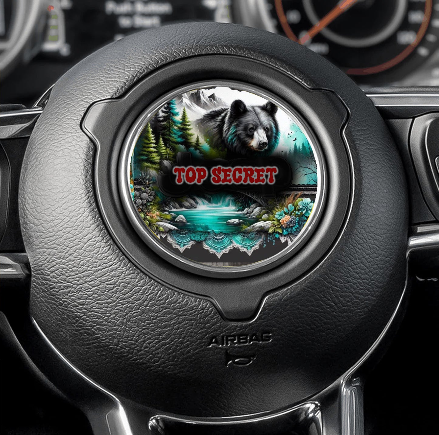 Steering wheel decal Bear 2