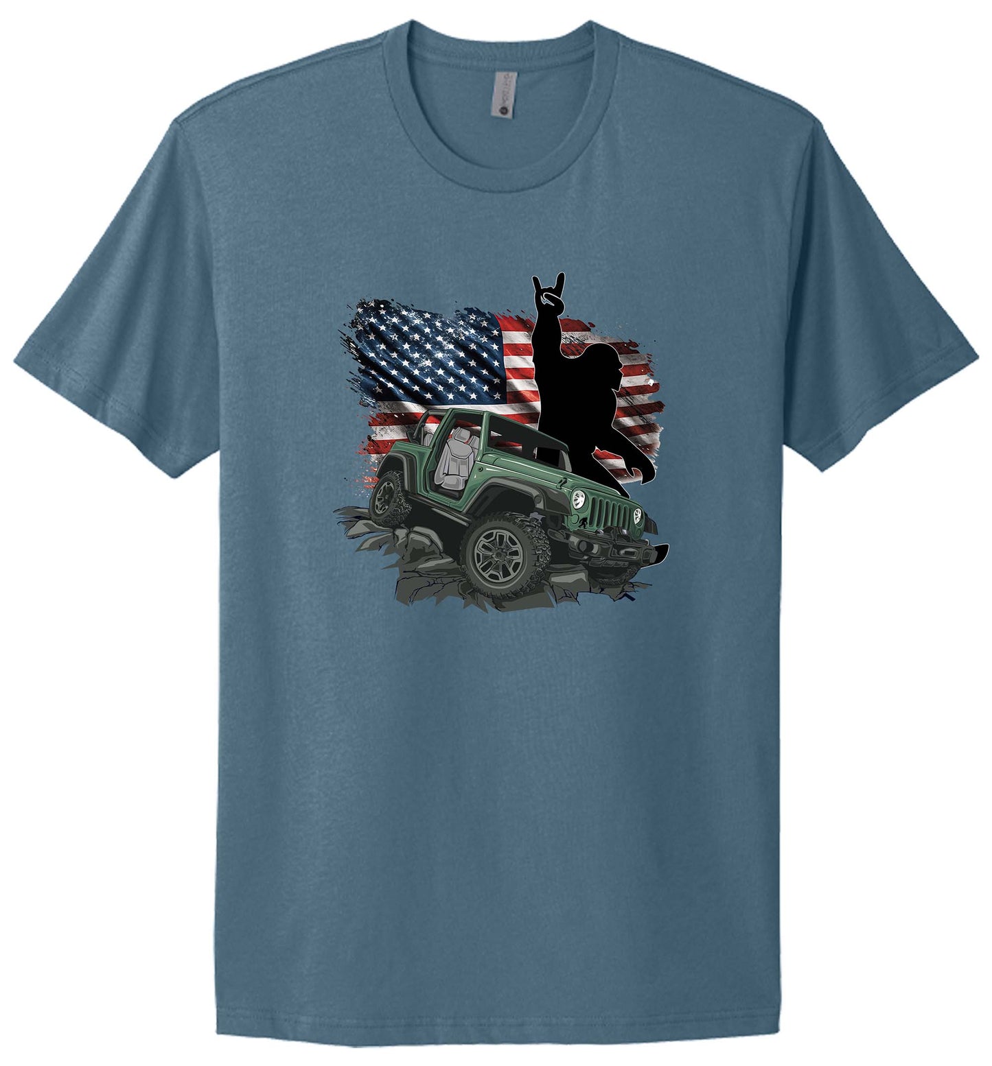 Bigfoot with flag
