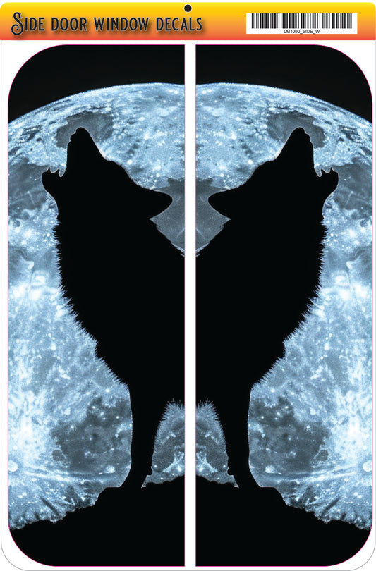 Side door window Blue moon wolf
