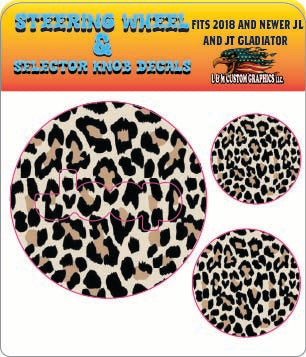 Steering wheel decal cheetah decal