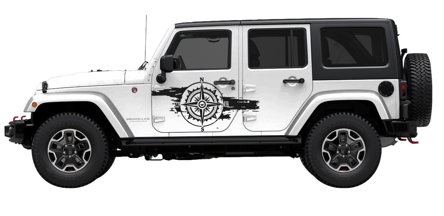 Jeep Door decals compass