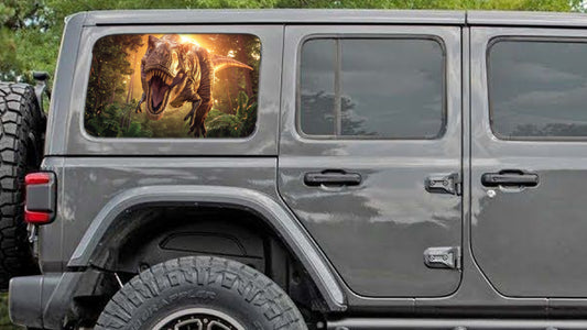 Dino Rear quarter window see through graphic.