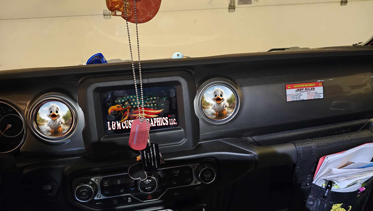 Inside vent decals wolf and blue moon decal
