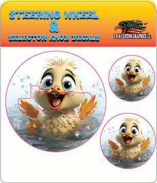 Steering wheel decal Duck 2 decal