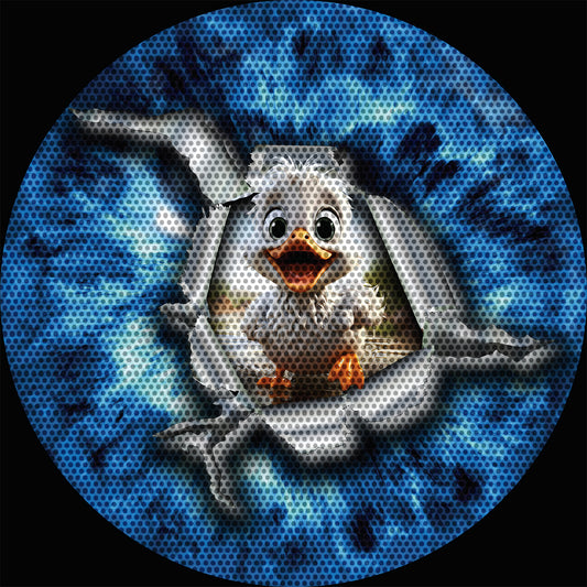 Duck eye round headlight decals