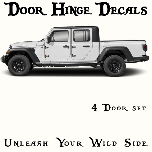 Fire print Door hinge decals 48