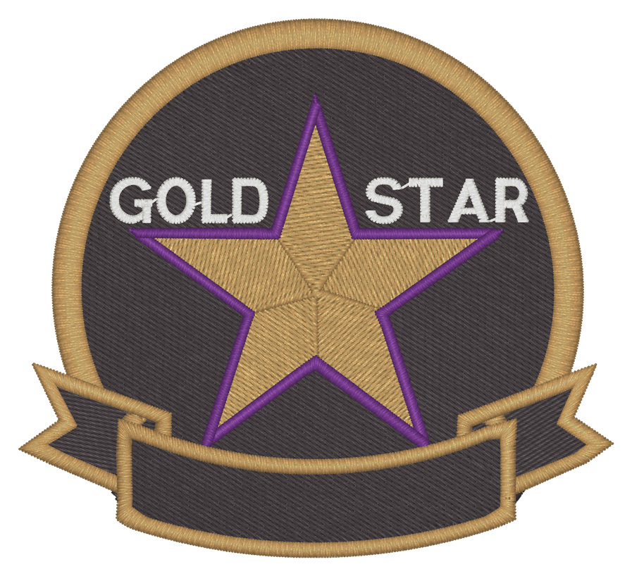Gold star patch