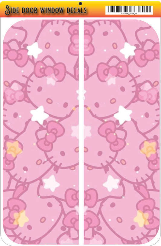 Side door window decal kitty