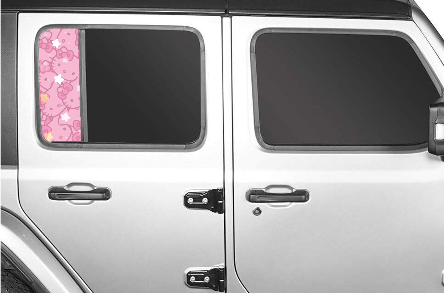 Side door window decal kitty