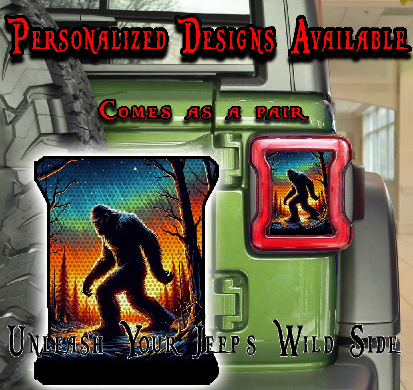 Bigfoot Taillight cover decal 9