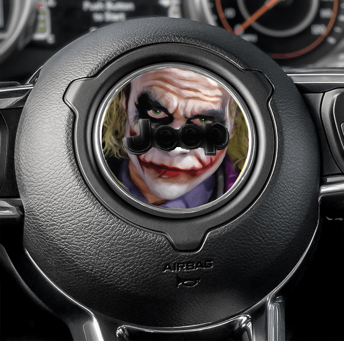 Steering wheel decal Joker