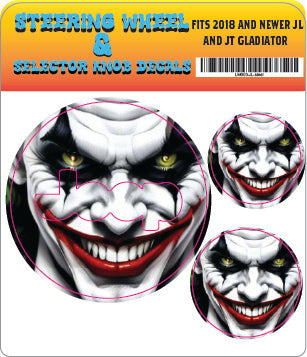 Steering wheel decal Jokers