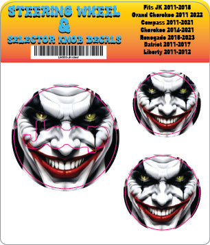 Steering wheel decal Jokers