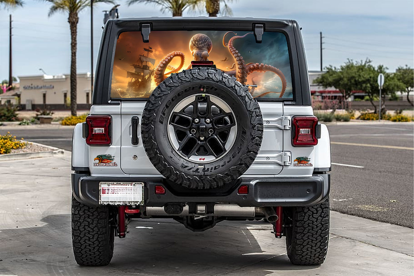 Kraken rear window see through graphic.