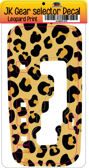 Leopards print JK Shifter decal