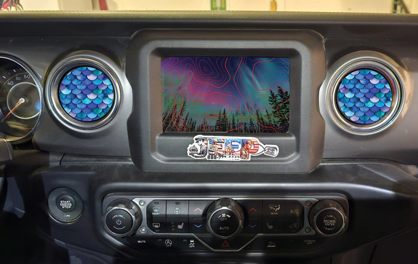 Inside vent decals Mermaid scales