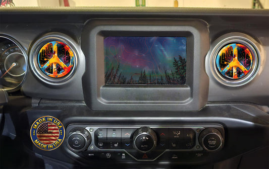 Inside vent decals Peace