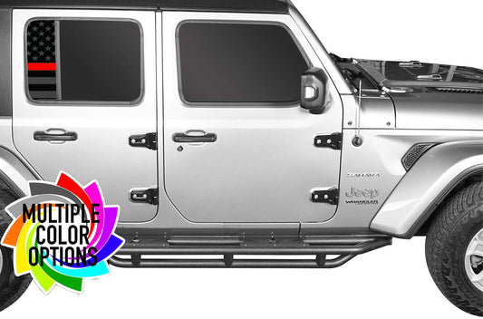 Side door window decal service flag