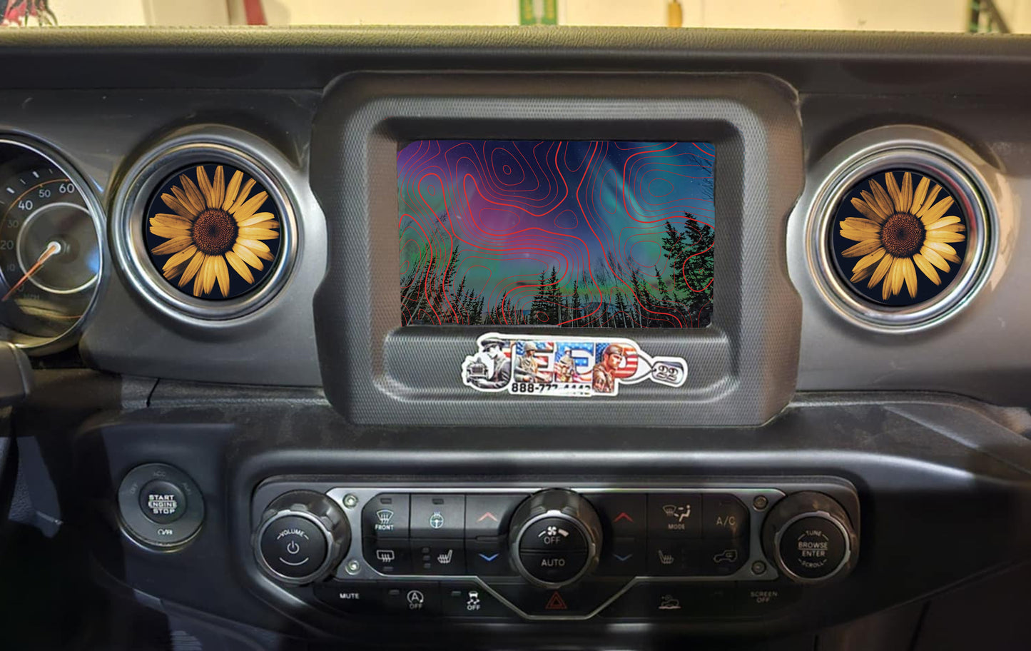 Inside vent decals Sunflower