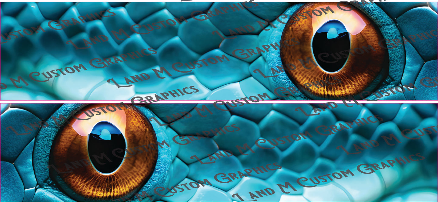 Jeep Cherokee KL headlight decals teal copperhead
