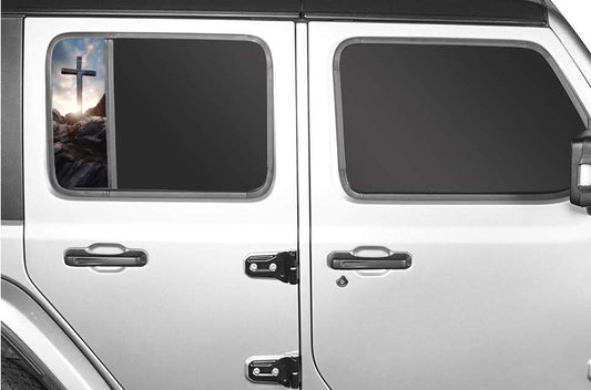 The cross Side door windows 216