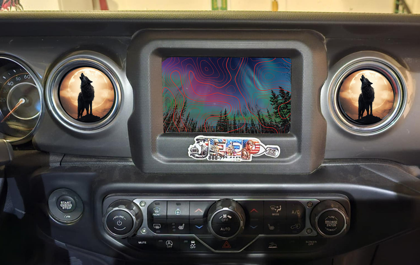 Inside vent decals Wolf moon