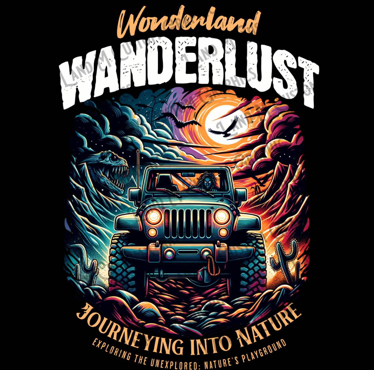 DTF transfer wanderlust (shirt not included)