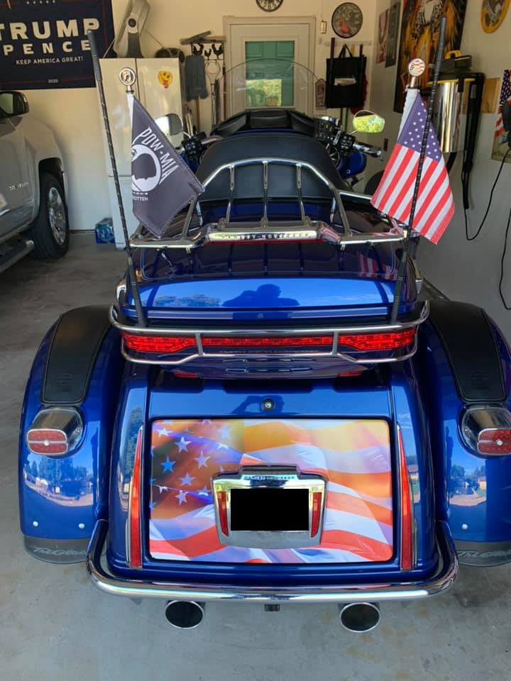 Airforce Harley Davidson Tri Glide trunk decal