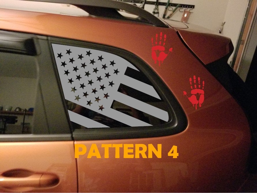 Jeep Cherokee American Flag decal Slanted