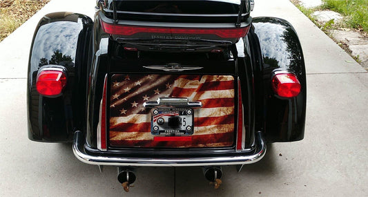 Bat man Harley Davidson Tri Glide trunk decal