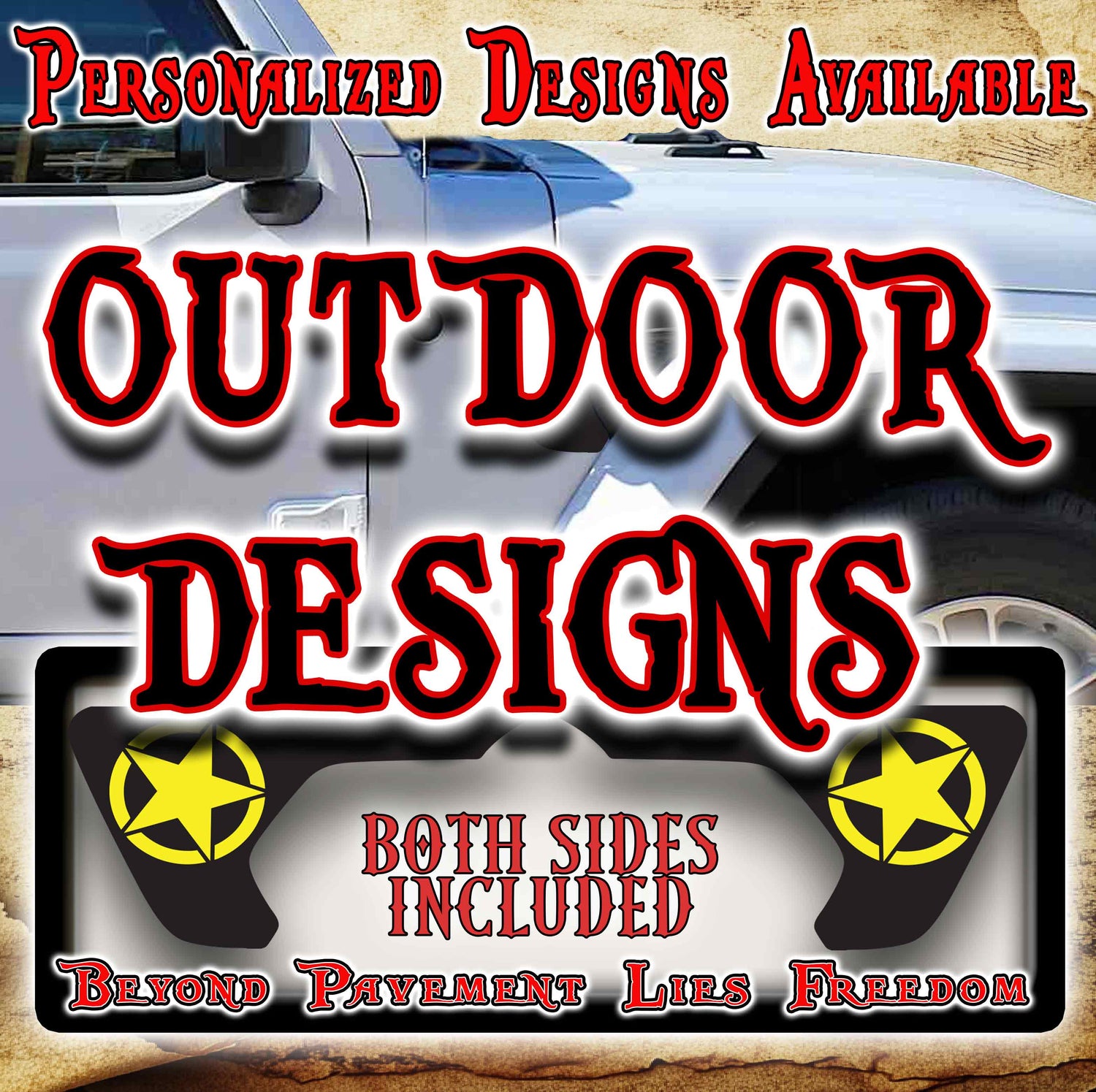 Jeep fender vent decals Outdoor