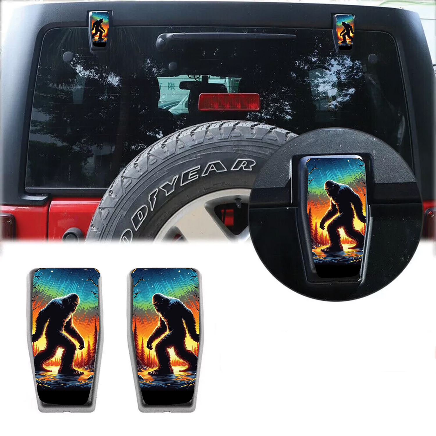 Lift gate hinge decal