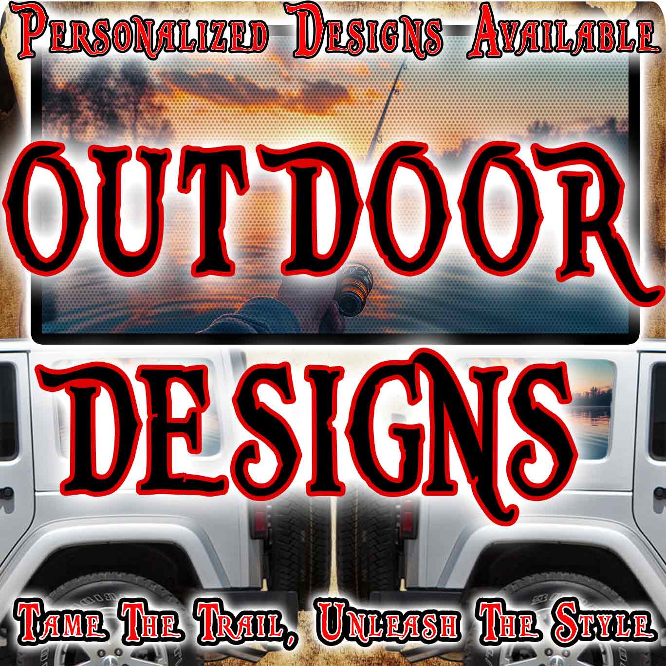 Rear side window wrap Nature