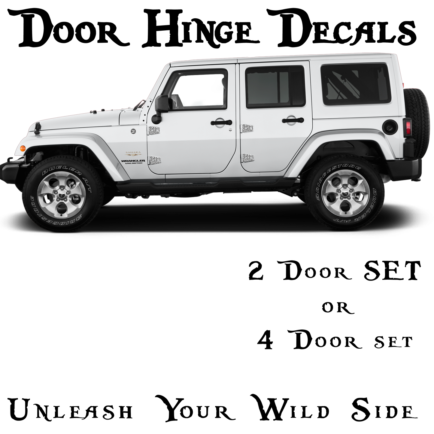 Tiger strips Door hinge decals 12