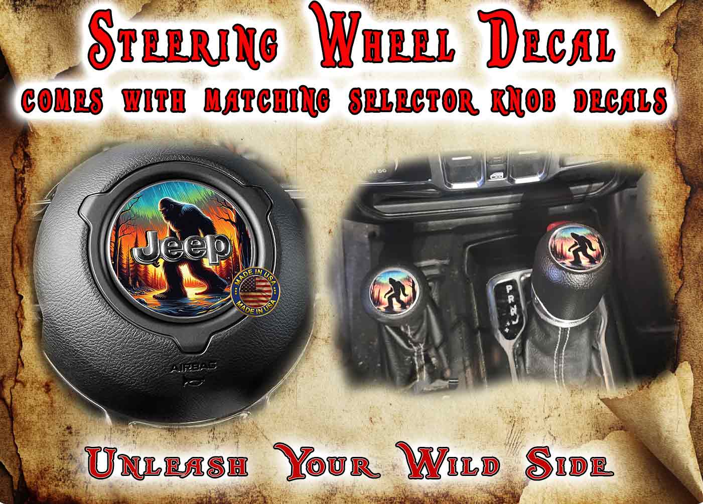 Steering wheel decal Wolf 211