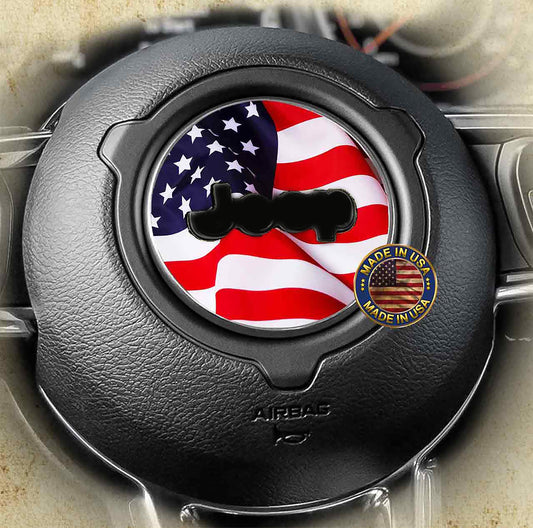 Steering wheel decal American flag 113