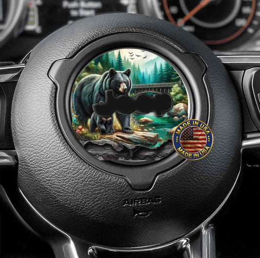 Steering wheel decal Bear 155
