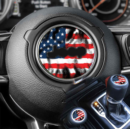Steering wheel decal American Flag 157