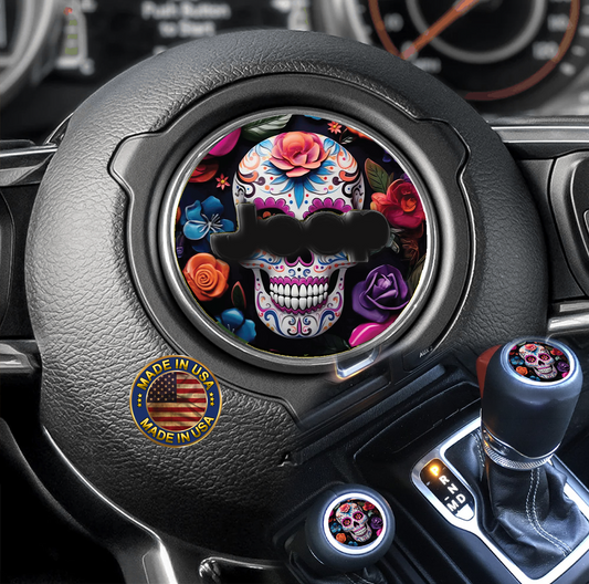 Steering wheel decal Sugar skull decal 272