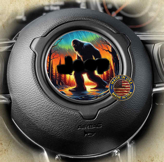 Steering wheel decal bigfoot 138