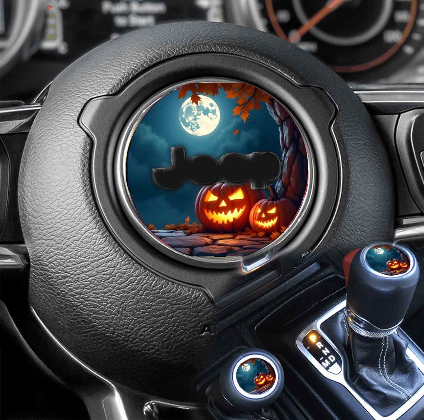 Steering wheel decal pumpkin patch 123