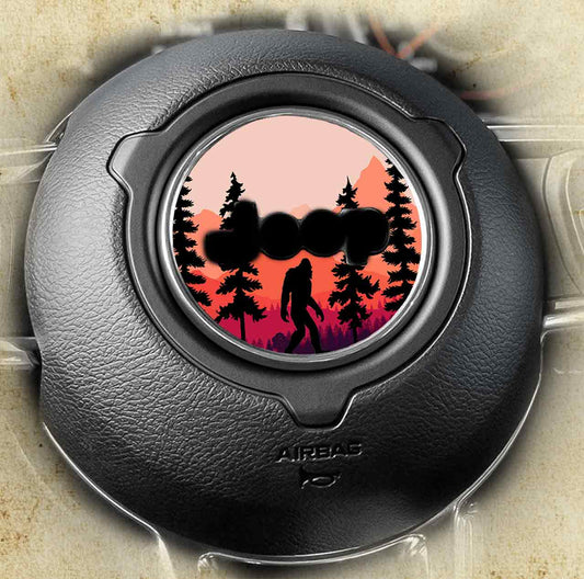 Steering wheel decal Sasquatchy 222